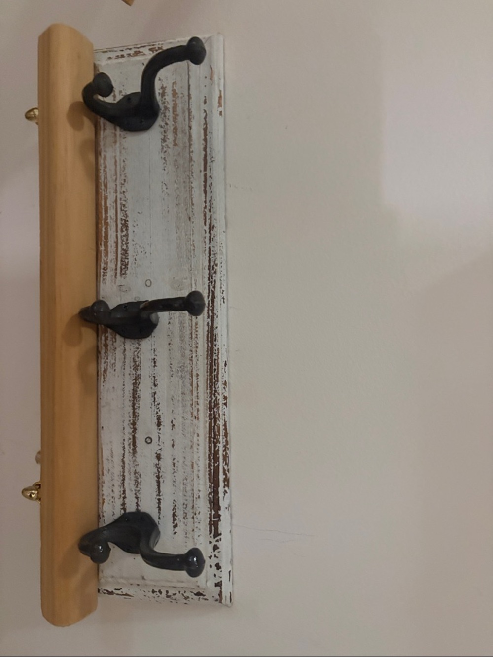 Rustic Black Iron Wall Hook for Coats & Accessories